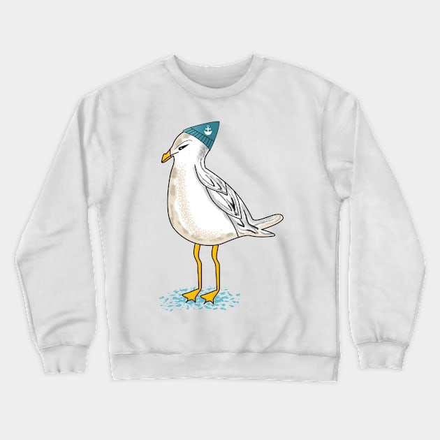 gull Crewneck Sweatshirt by spontania